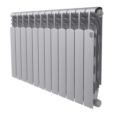 Royal Thermo Revolution Bimetall 500 Silver Satin Серый, 1 секция